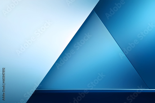 Abstract background with triangle  A sleek blue triangle