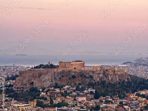 Fototapeta Naklejka Na Ścianę i Meble -  Athens cityscape Acropolis aerial view, Greece