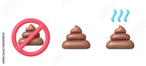 Modern 3d set with crap 3d on white background for concept design. Vector illustration