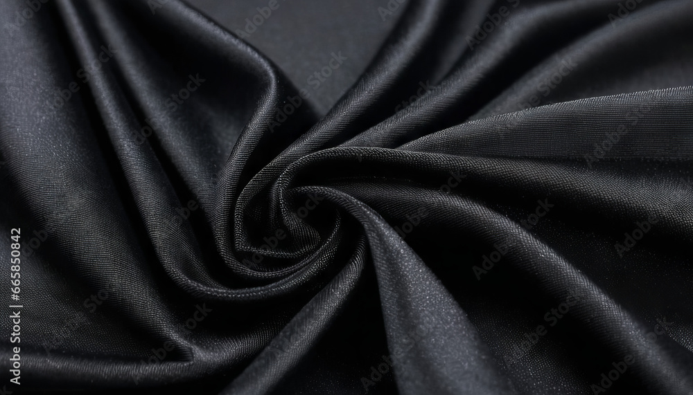 Fototapeta premium Studio macro shot of an luxury black cloth
