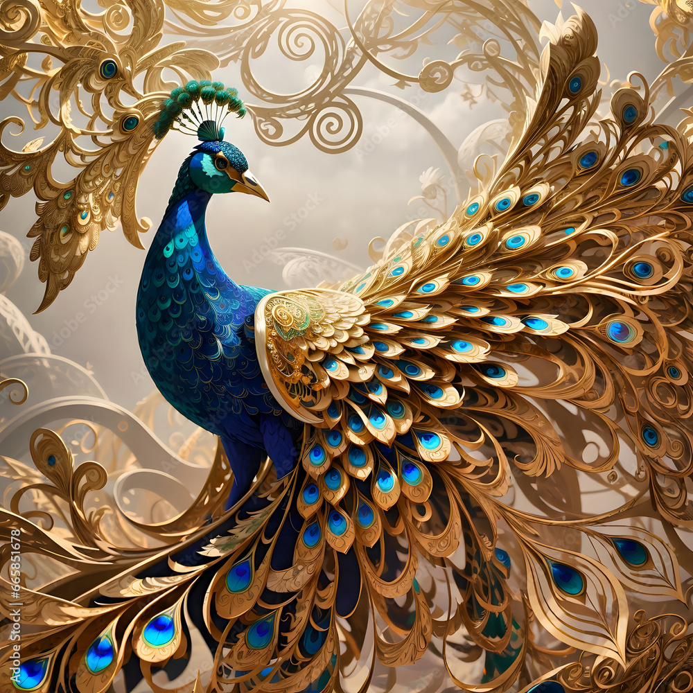 Fototapeta premium colorful HDR 3d artificial intelligence, surreal digital art
