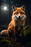 red fox in the forest generative ai 