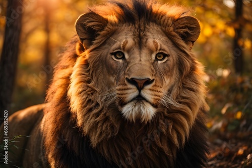 portrait of a lion generative ai 