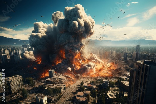 爆発が起きた都市,Generative AI AI画像