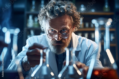 Illustration of a scientist in a lab