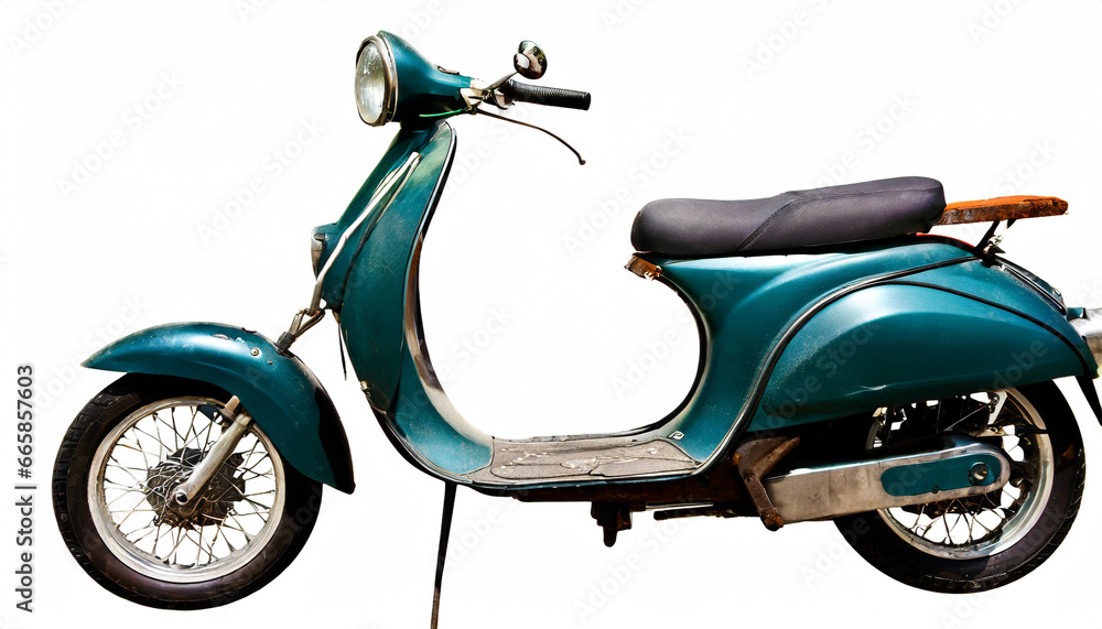 old scooter isolated