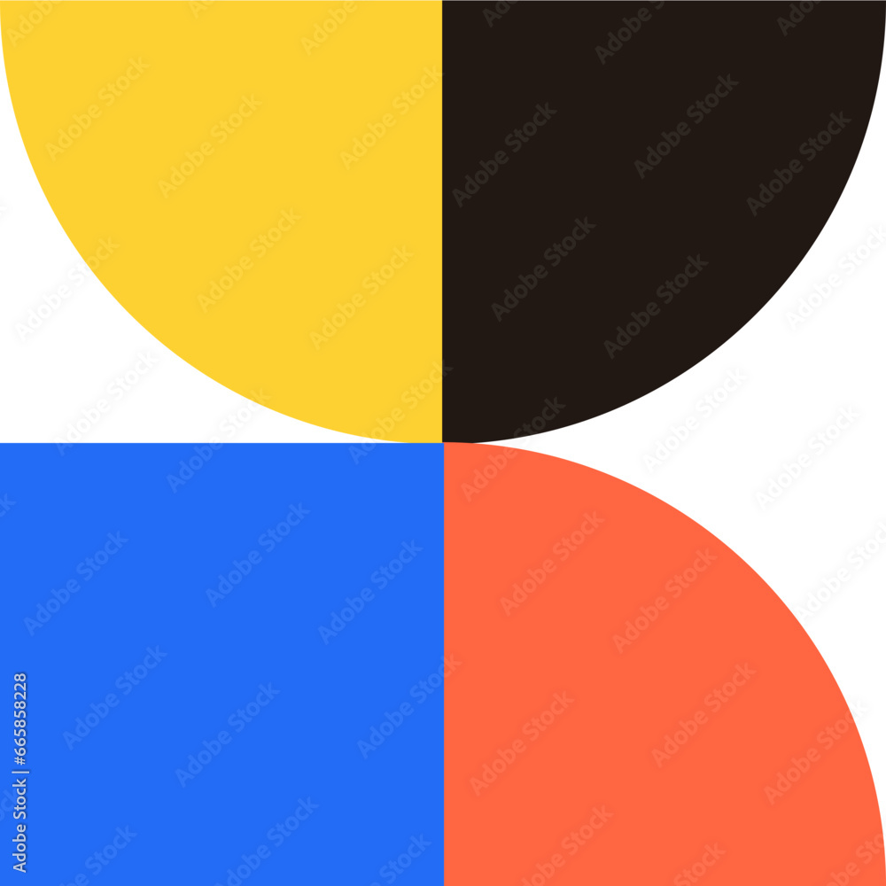 Fototapeta premium Bauhaus Mosaic Geometric