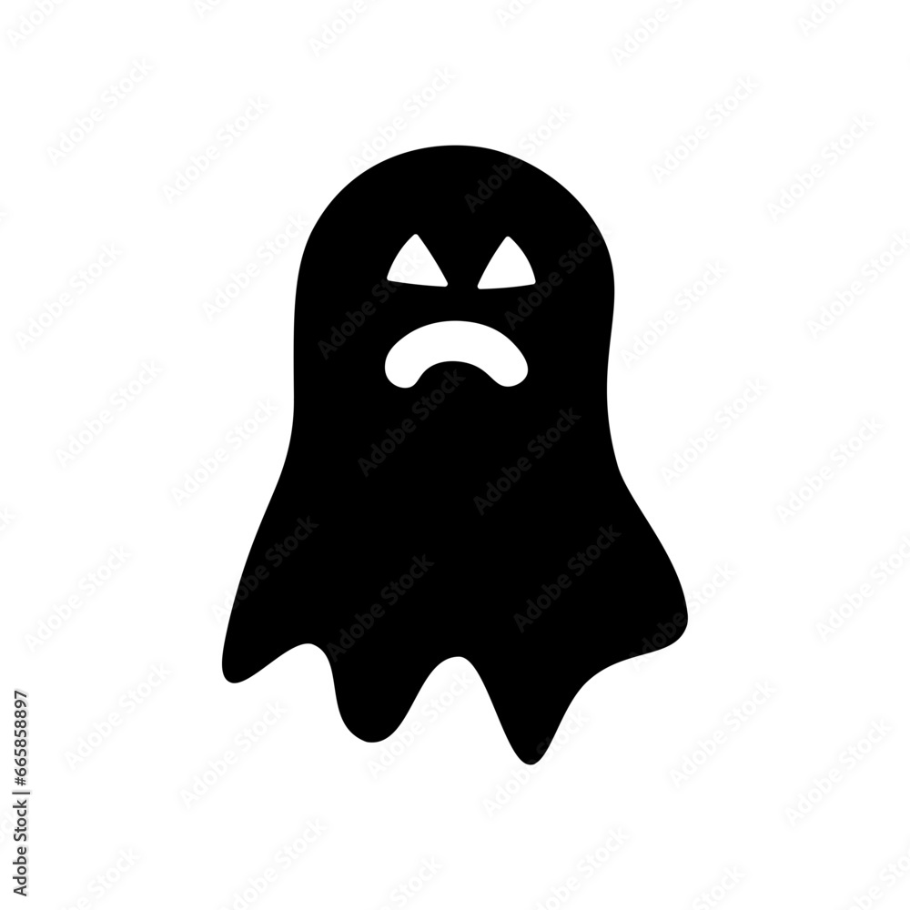 Naklejka premium Halloween Ghost Icon Vector