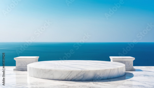 White marble podium with sea view  © Marouani Mohamed