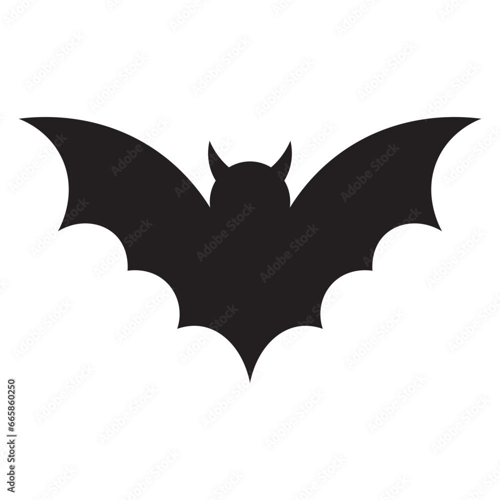 Obraz premium Silhouette Bat Icon Vector
