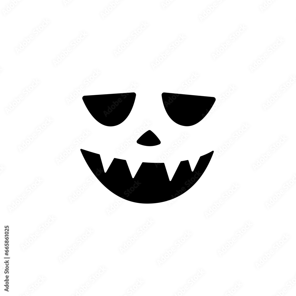 Halloween Pumpkin Face Vector Icon Halloween Pumpkin Face Vector Icon