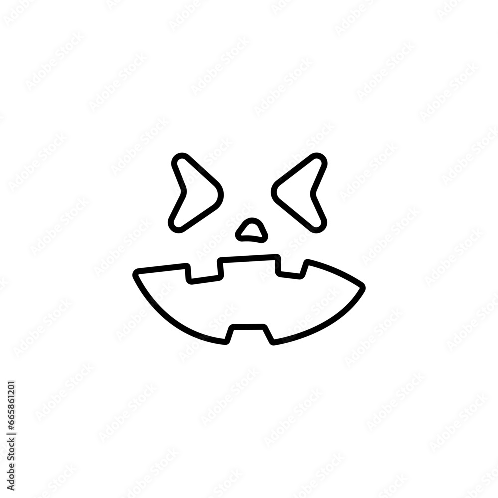 Halloween Pumpkin Face Vector Icon Halloween Pumpkin Face Vector Icon