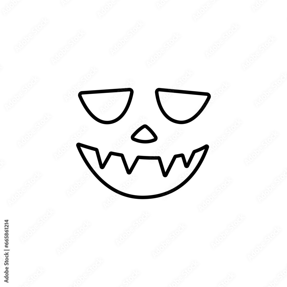 Halloween Pumpkin Face Vector Icon Halloween Pumpkin Face Vector Icon
