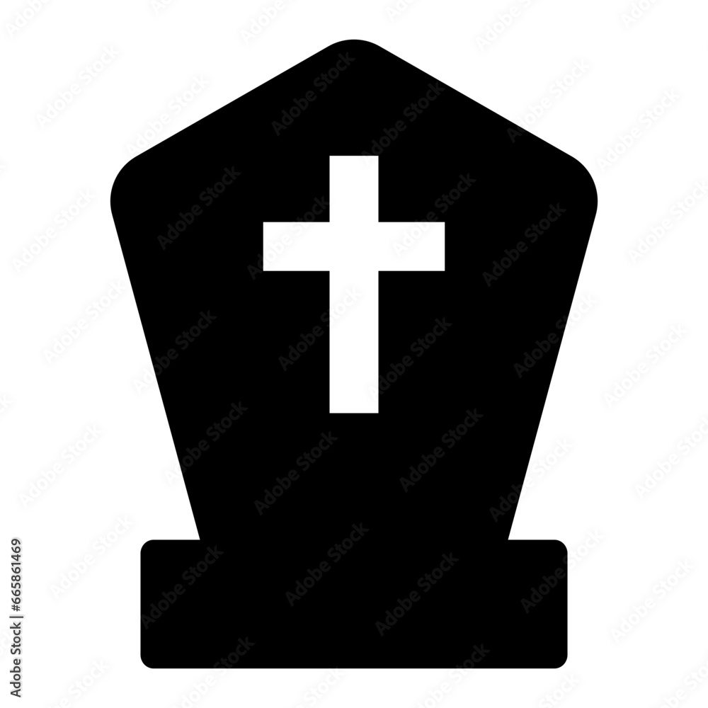 Obraz premium Tombstone Vector Icon