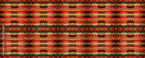 Seamless Navajo Embroidery. Colorful stitches photo