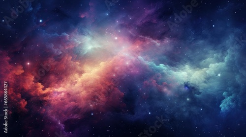 Abstract galaxy space background illustration © Orxan