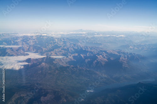 Aerial view of the French Alps © skazar
