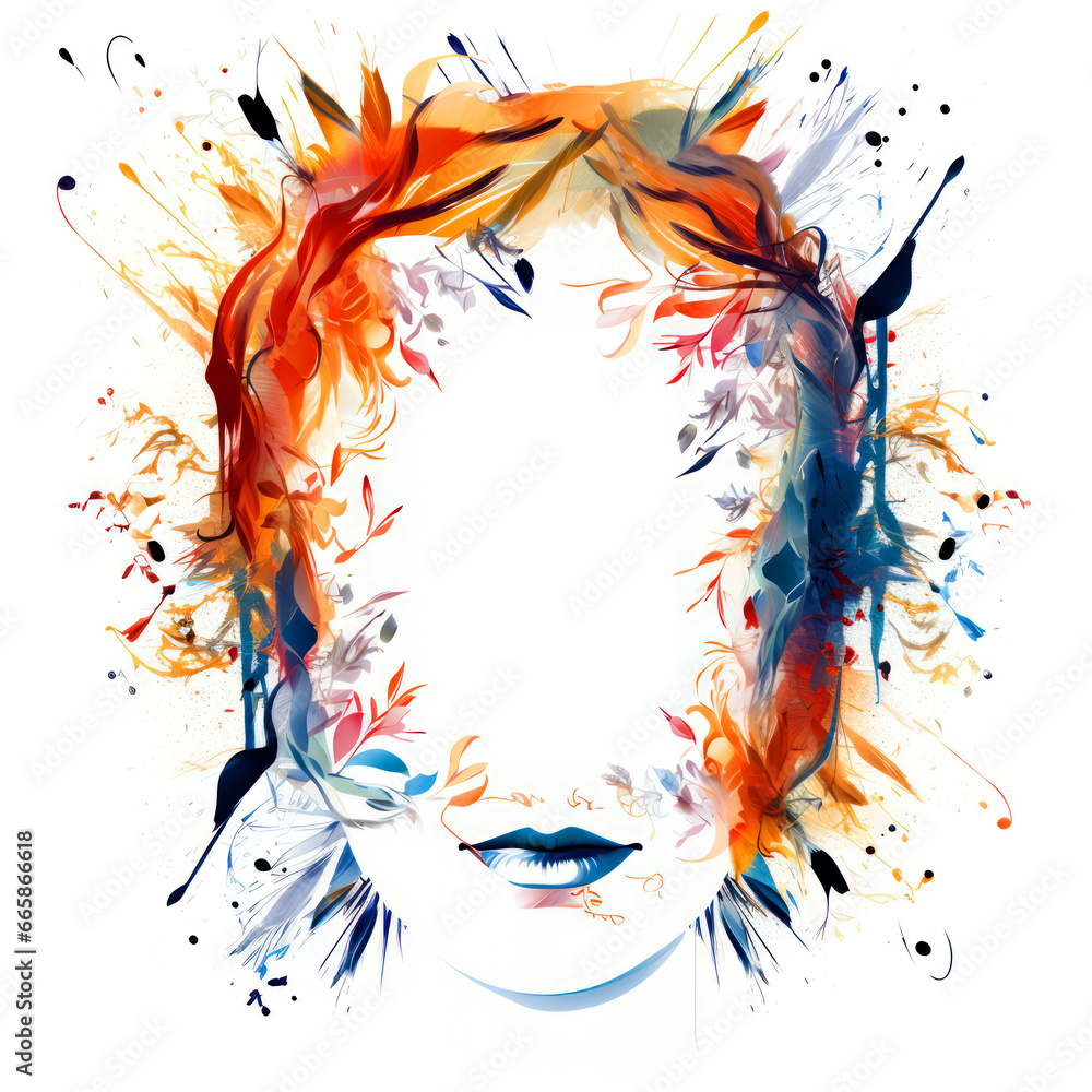 The white face with only one mouth. Symbol of stillness and silence