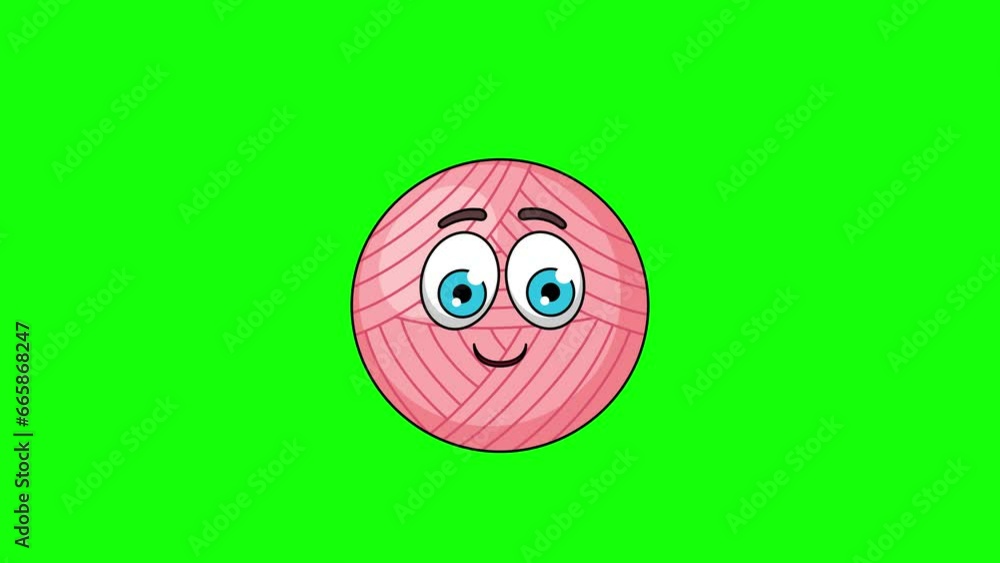 yarn ball cartoon with smiling face with heart eyes, emoji emoticon animation
yarn ball cartoon with smiling face with heart eyes, emoji emoticon animation