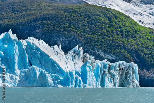 Beautiful Spegazzini Glaciar surrounded by trees. Patagonia, Argentina. photo
