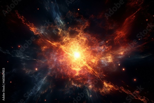 A celestial explosion in space. Generative AI