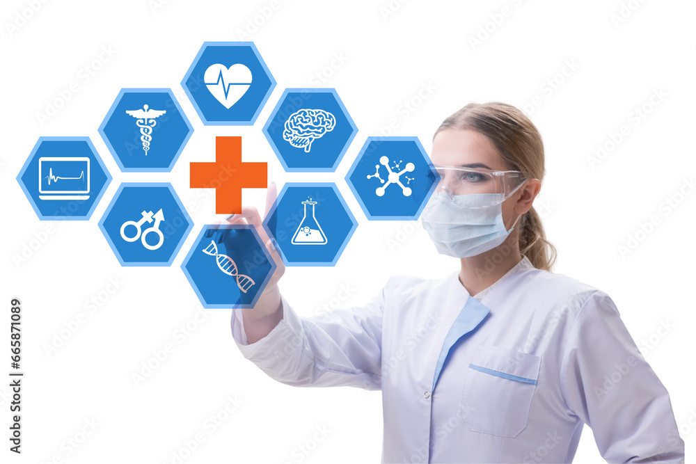 Telemedicine concept with medical elements Telemedicine concept with medical elements