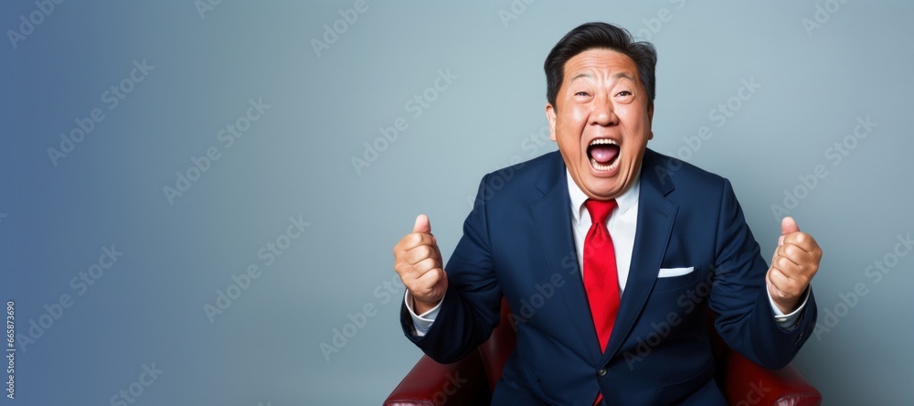 Mature businessman happy smile excited portrait Mature businessman happy smile excited portrait