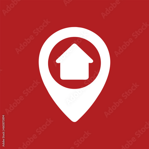 home icon pin deal. isolated on white