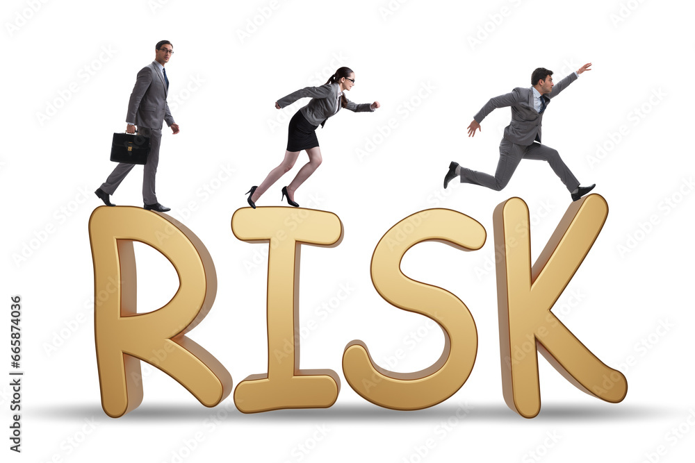 Risk management concept with letters