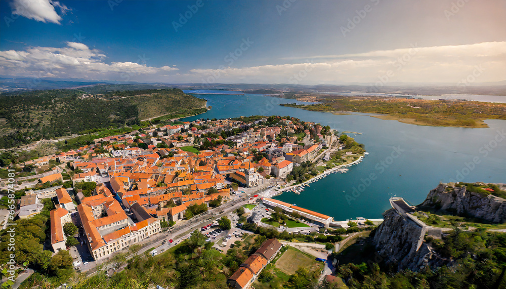Aerial View of an european town