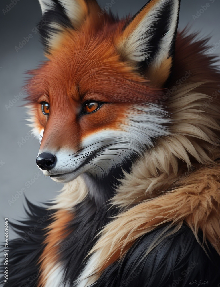 Fototapeta premium red fox portrait