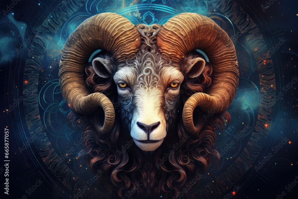 Zodiac Aries Symbol Aries is a fire sign Stock Illustration | Adobe Stock