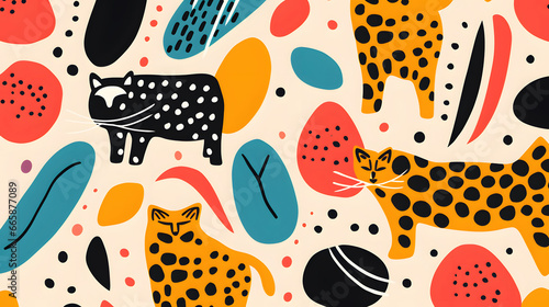 abstract 80s concept wallpaper, animal printing, tribal animal and nature patterns