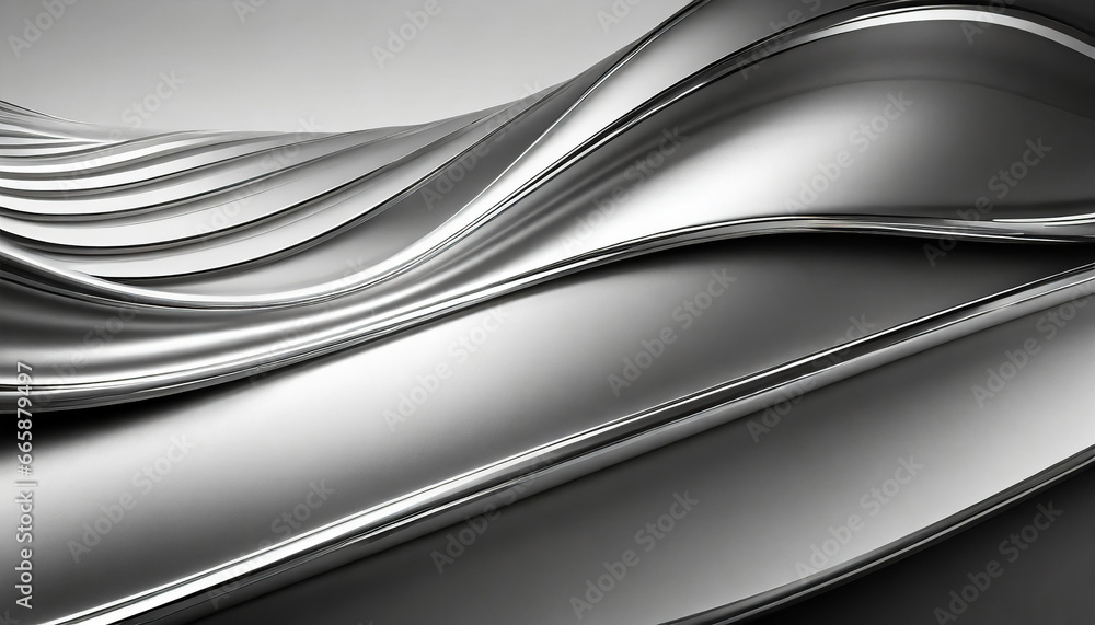 Chrome Metal Wave Background Chrome Metal Wave Background