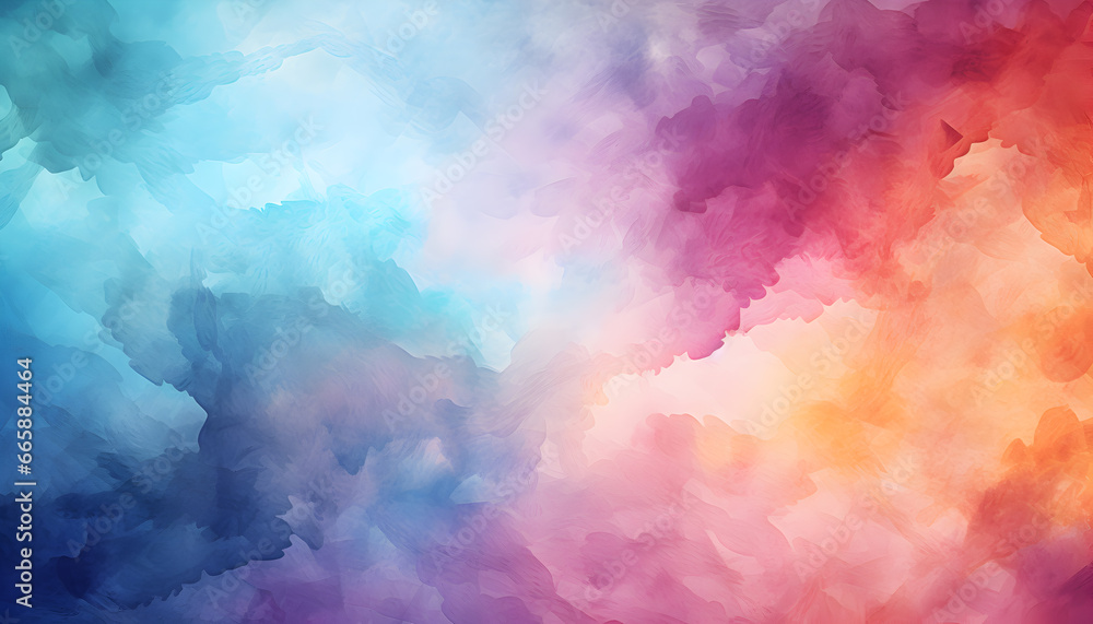 Colorful watercolor painted grunge texture background