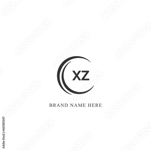 XZ logo. X Z design. White XZ letter. XZ, X Z letter logo design. Initial letter XZ linked circle uppercase monogram logo.