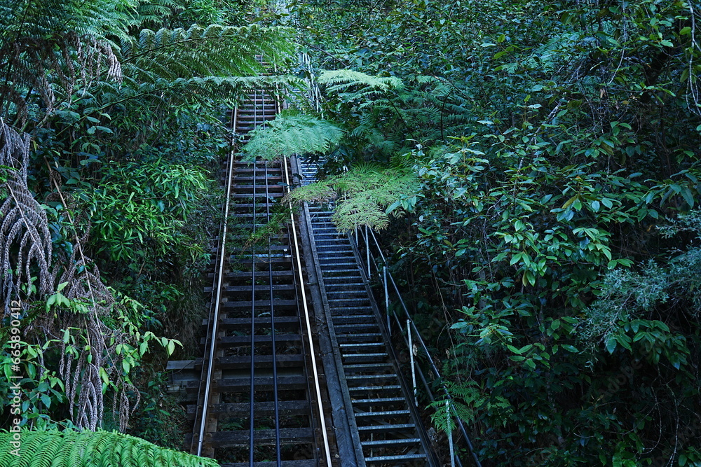 Scenic World Railway, Blue Mountains National Park in Australia - オーストラリア ブルーマウンテンズ 国立公園 シーニックワールド レイルウェイ