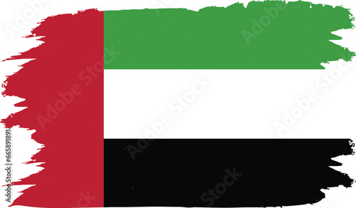 United Arab Emirates official flag's vector colors a vector representation photo