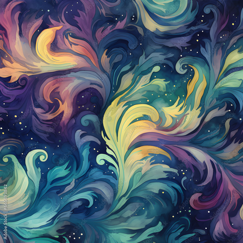 Deep jewel-tone colored swirls are a mesmerizing sight to behold. Generative AI Deep jewel-tone colored swirls are a mesmerizing sight to behold. Generative AI