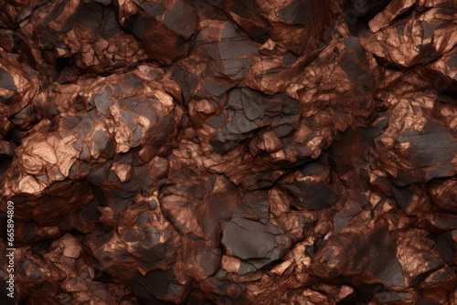 Semi-oxidized copper ore, surface material texture