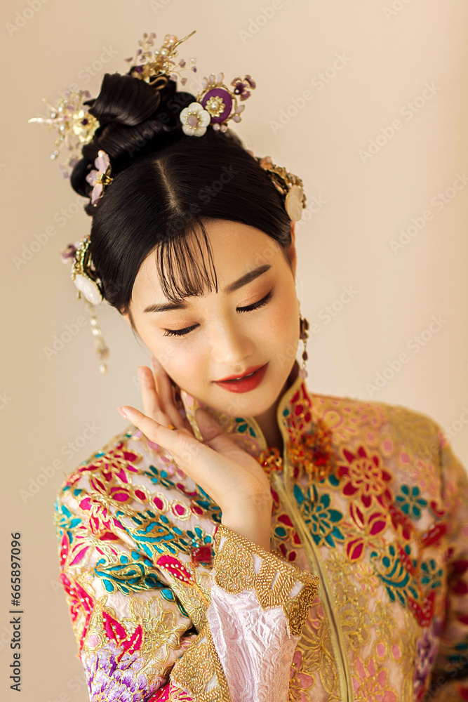 Japanese woman wearing kimono Japanese woman wearing kimono