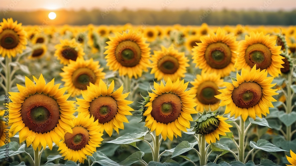 sunflower field in summer sunflower field in summer