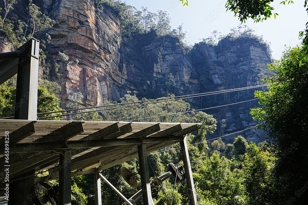 Cablecar Skyway, Blue Mountains National Park in Australia - オーストラリア ブルーマウンテンズ 国立公園 シーニックワールド ケーブルカー