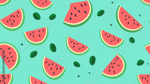 Small Watermelon, pattern banner wallpaper