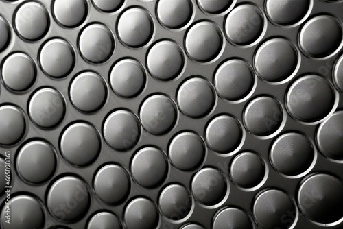 Metal background with a pattern of dots. Generative AI