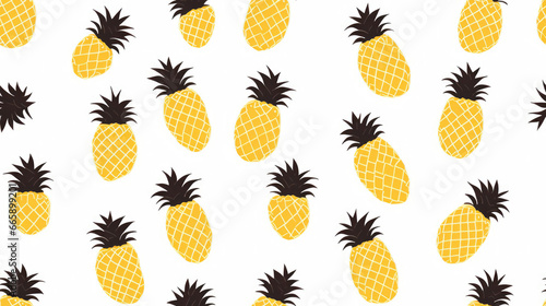 Small Pineapple, pattern banner wallpaper