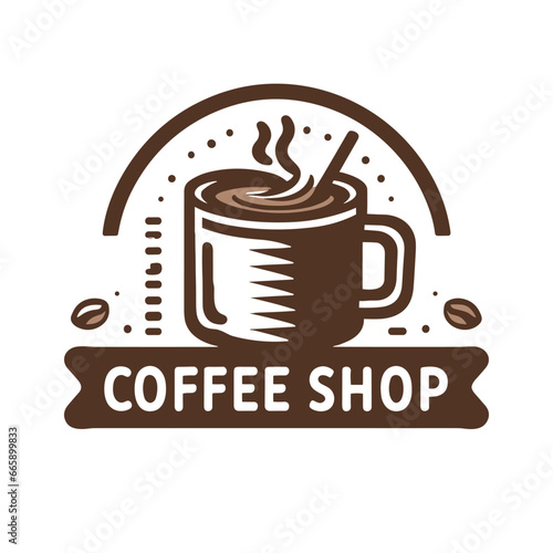 Vector minimal coffee template illustration