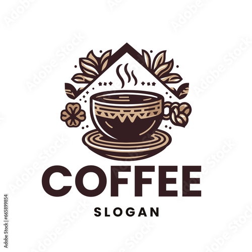 Vector minimal coffee template illustration