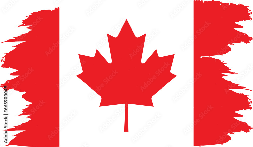 Fototapeta premium Illustration of the official national flag of Canada in vector form.