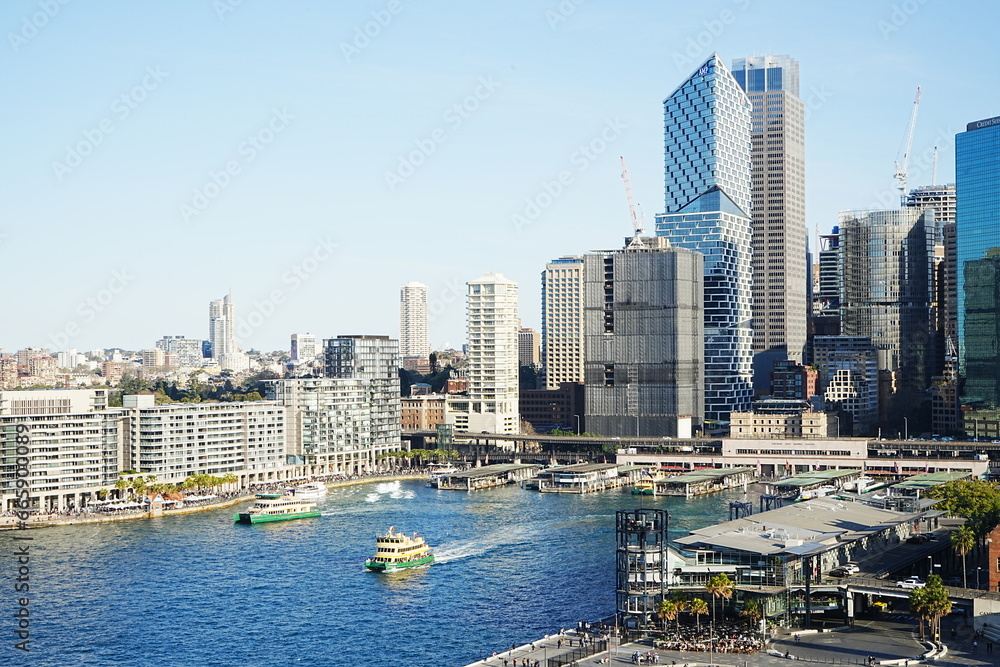 Obraz premium City Center of Sydney in New South Wales, Australia - オーストラリア ニューサウスウェールズ シドニー 町並み